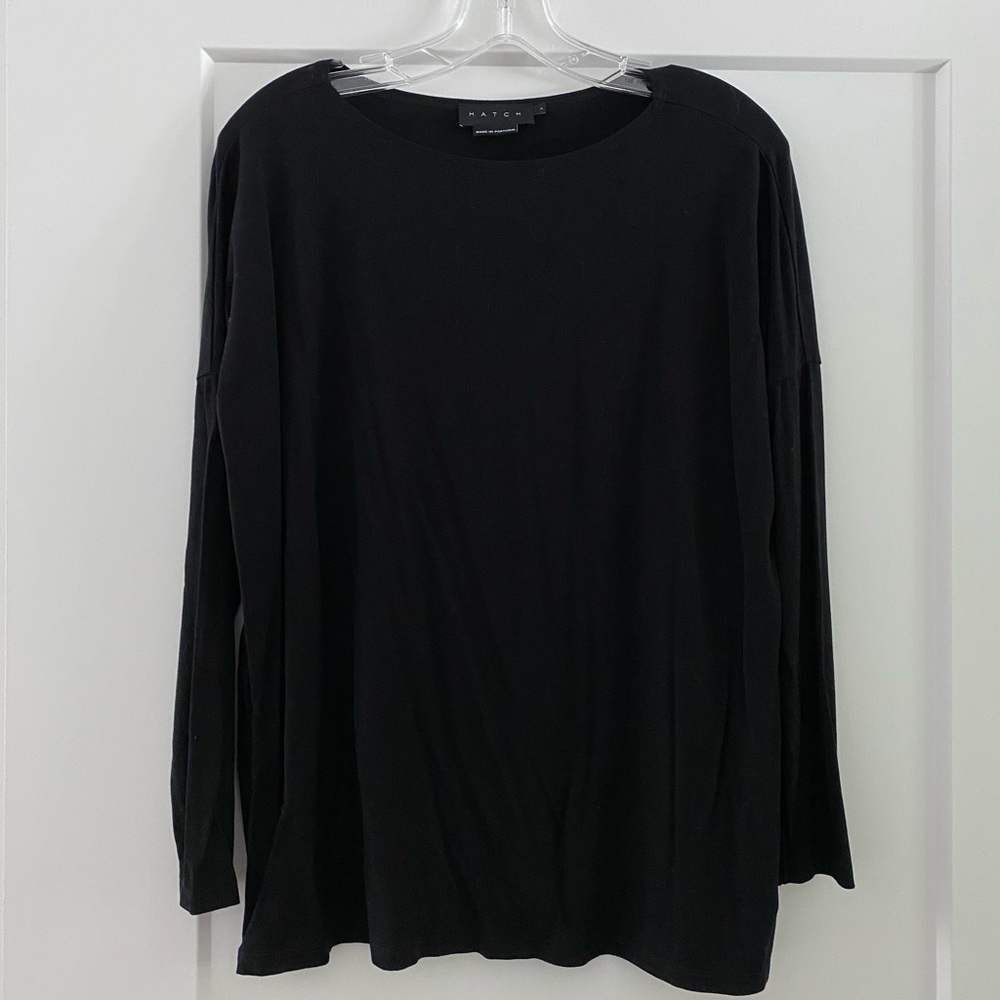 hatch long sleeved black maternity shirt